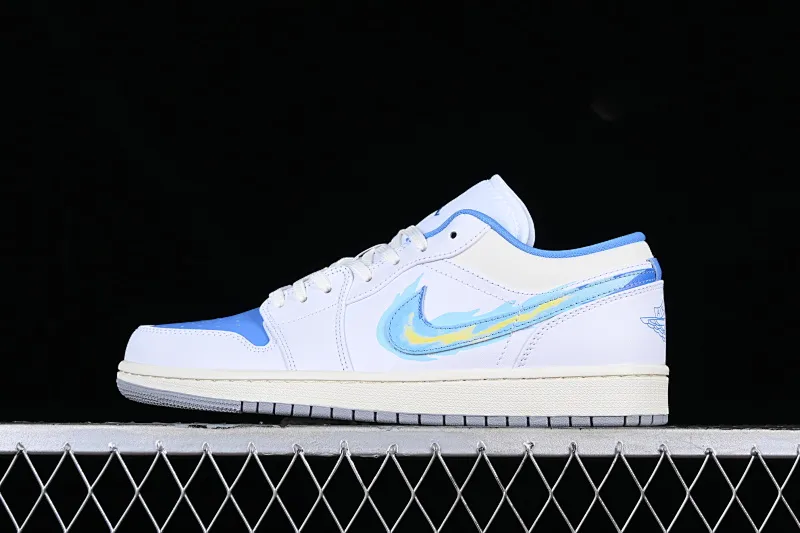 All categories Air Jordan Jordan series basketball shoes Air Jordan 1 Low Air Jordan 1 Low "Born To Fly" AJ1 Joe 1 blue and white flame FJ7219-441